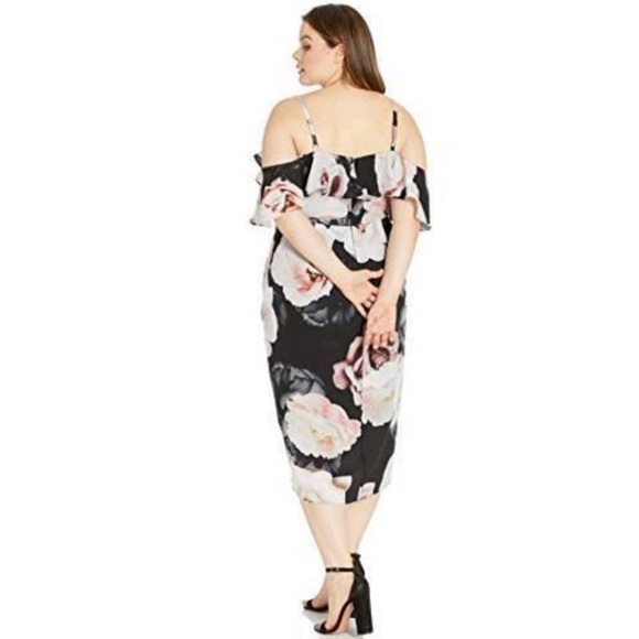 City Chic Austin Floral midi dress size XL/22 - Picture 4 of 13